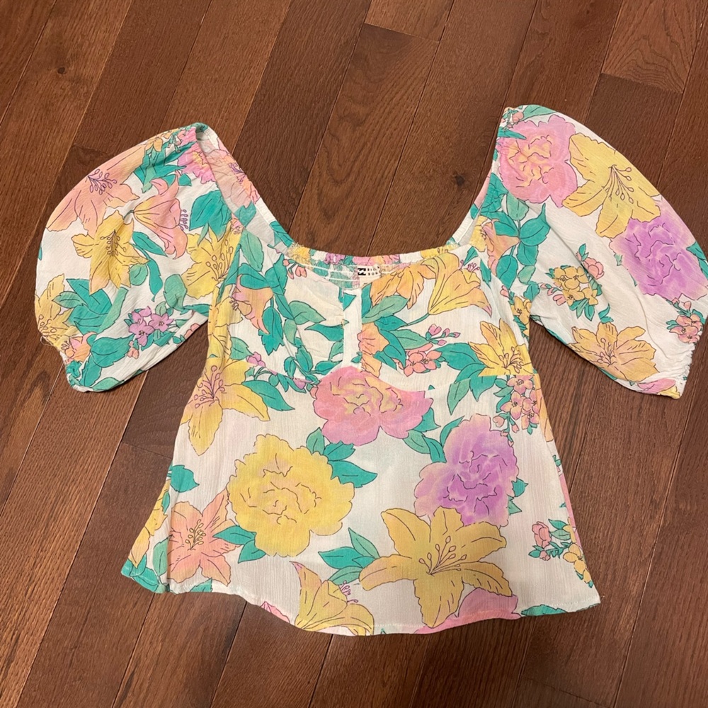 spring floral blouse full length